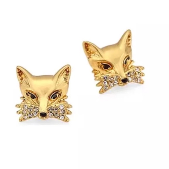 Kate Spade Gold-Tone Fox Earrings - Picture 1 of 4